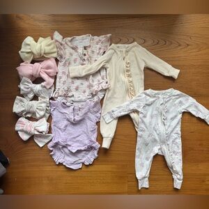 Little and Fern Bow and Romper Bundle